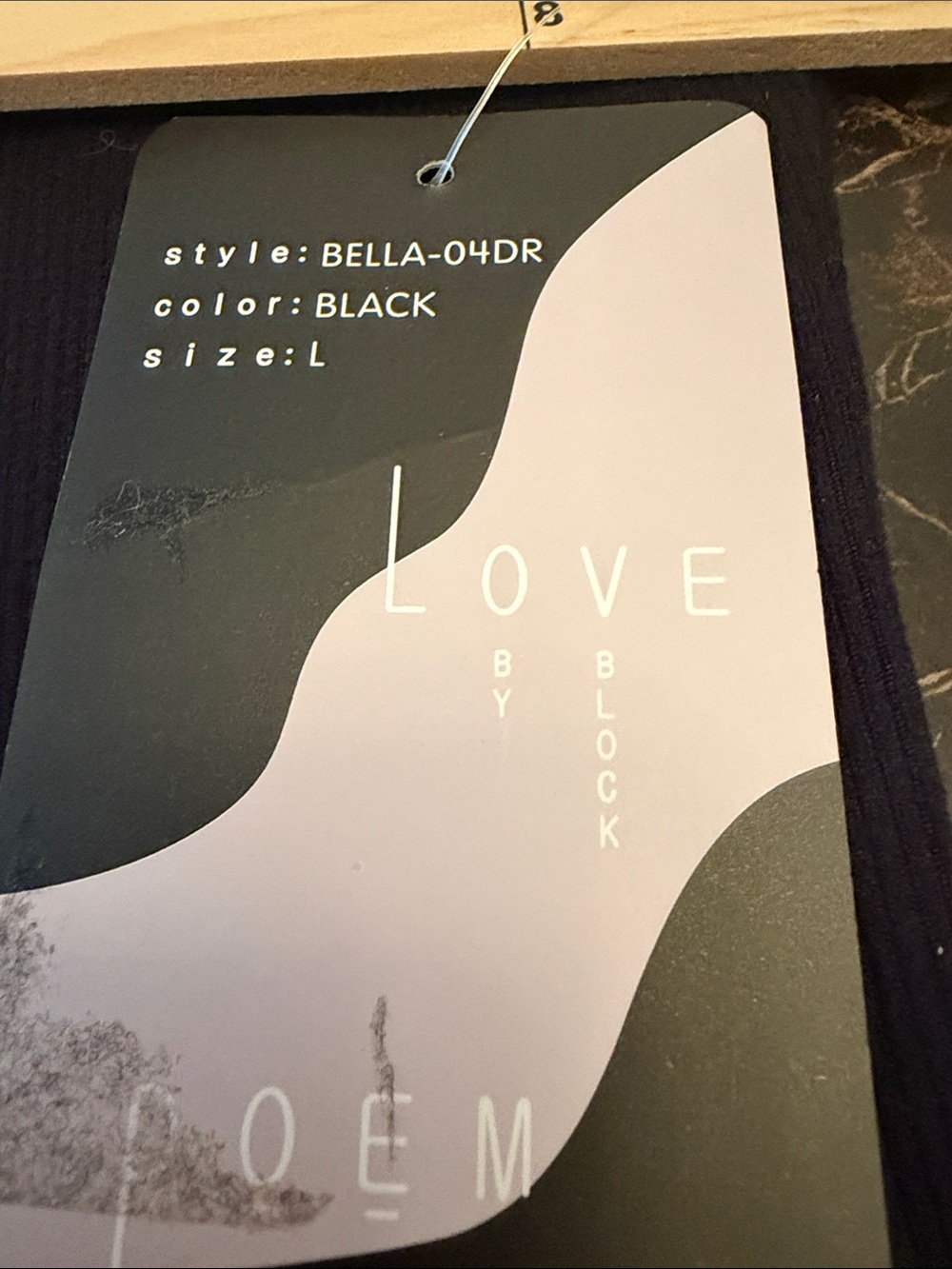 NWT Love Poem Black Ribbed Sleeveless Midi Tank Dress Women’s Size L - Picture 6 of 6